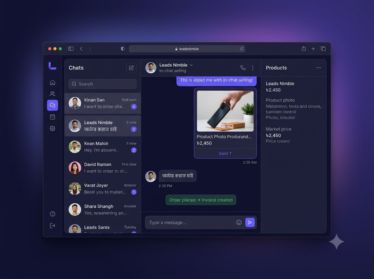 Commerce & In-Chat Selling