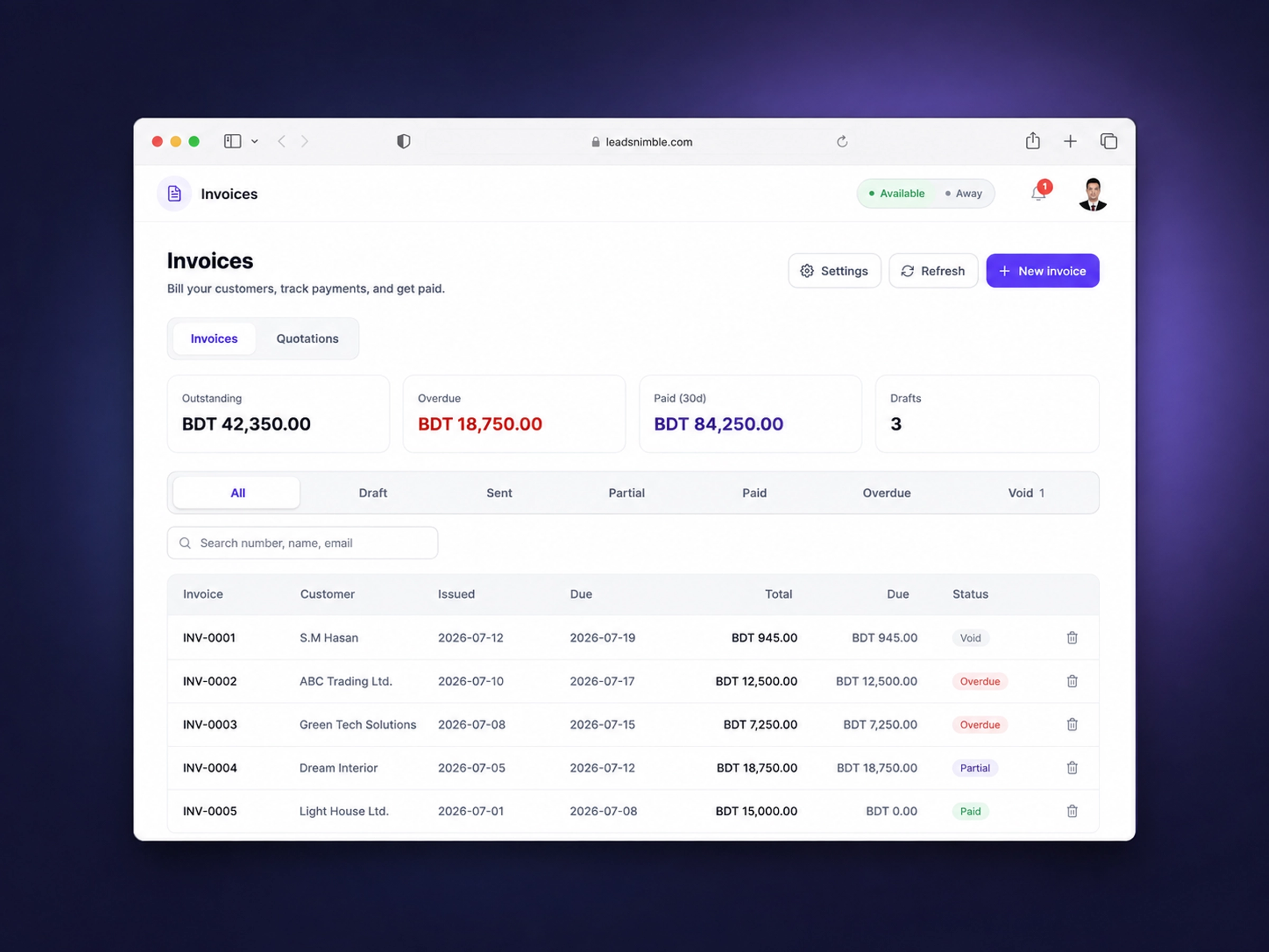 Invoicing & Payments